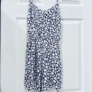 Fighting Eel Ava Sky navy dot romper sz XS